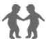 two toddlers holding hands