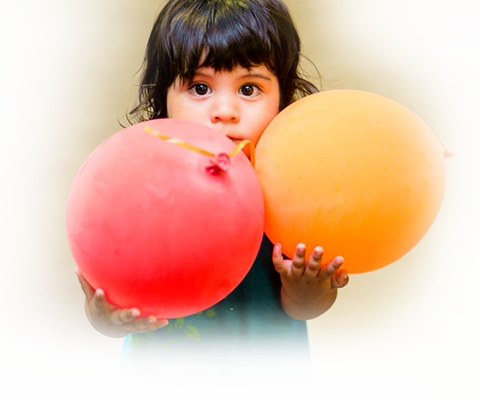Kid With Balloons