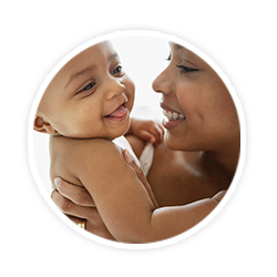 Woman and Child smiling