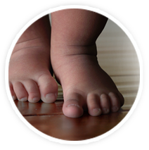 baby feet on floor